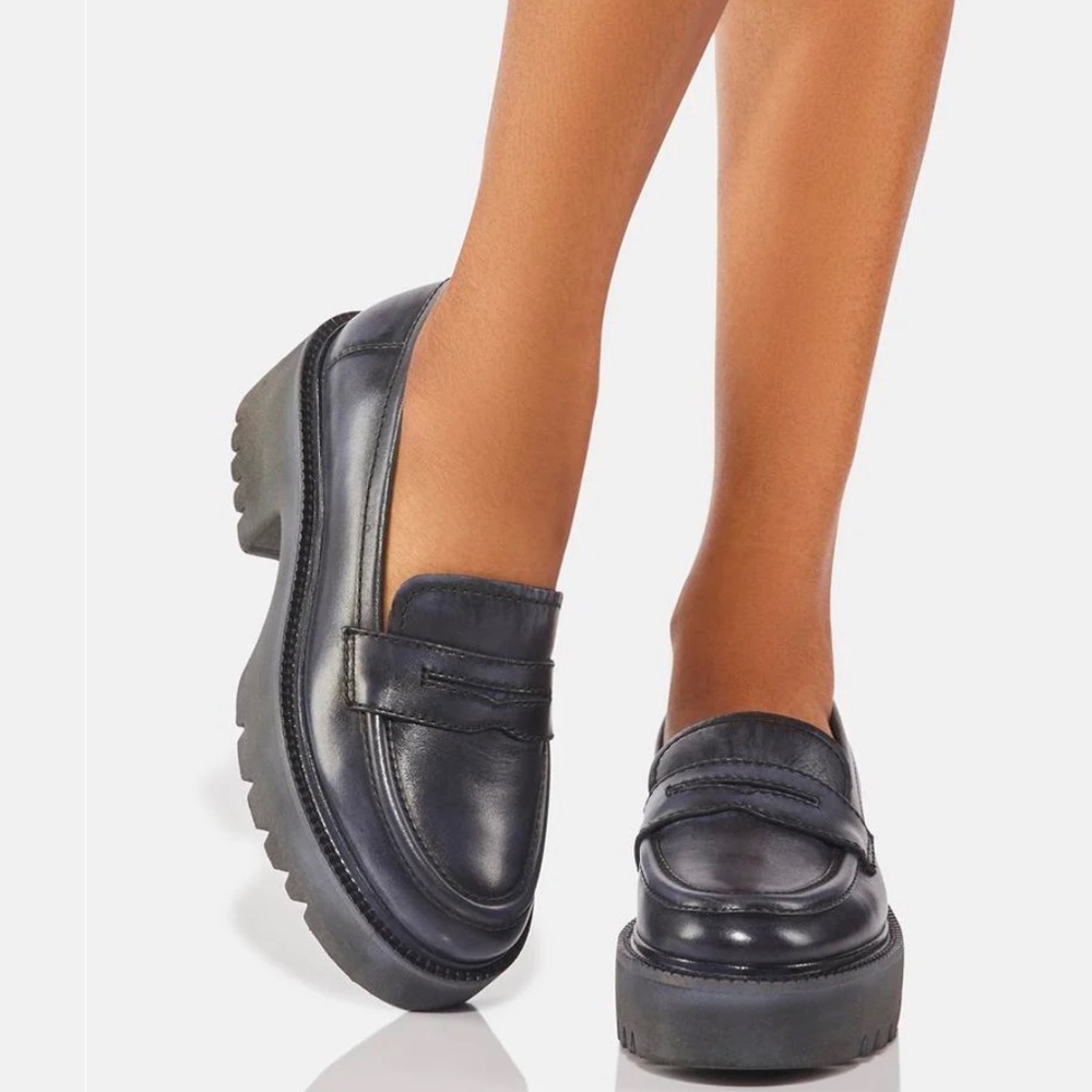 Free People Decker Leather Penny Loafer 37